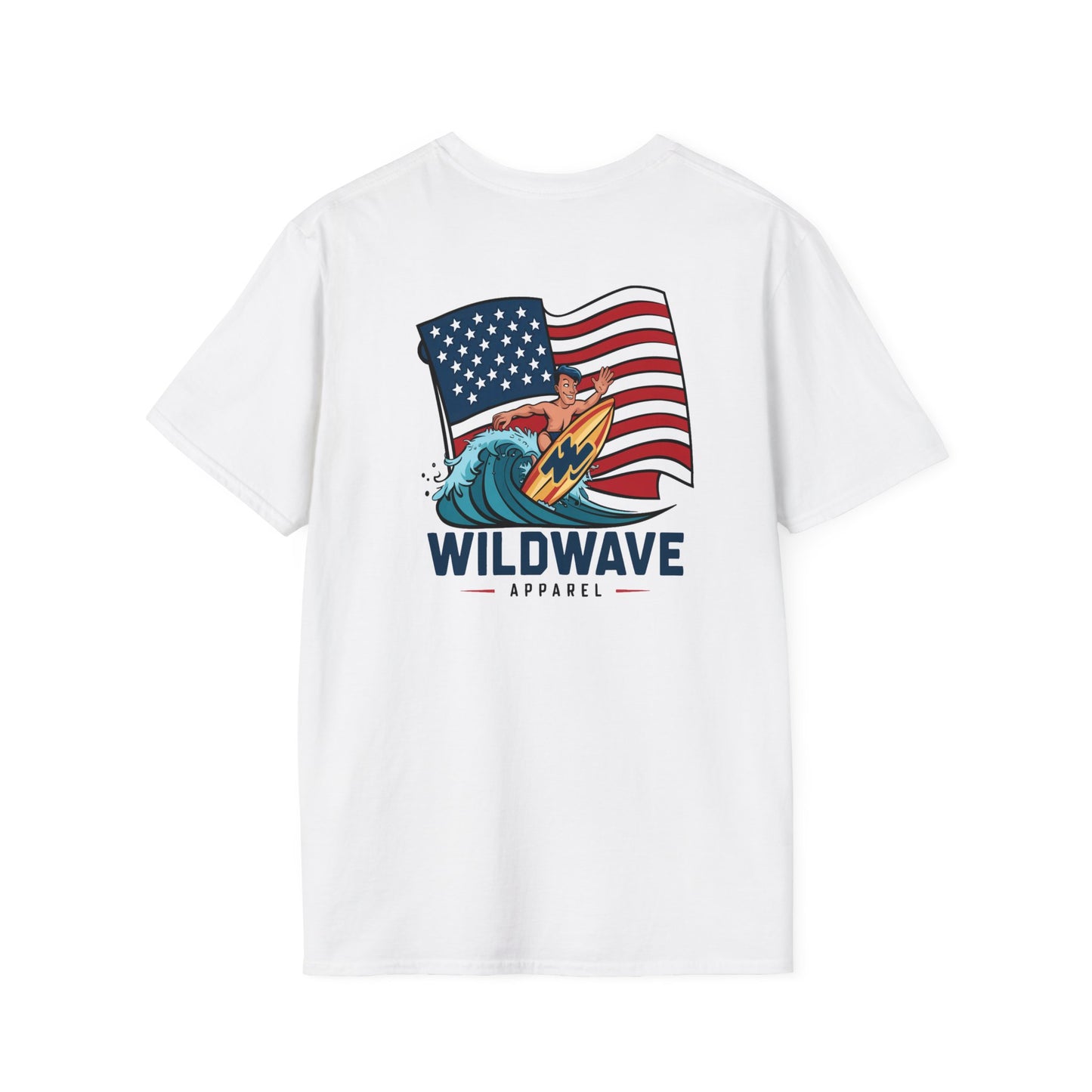 Surfing American Flag T-Shirt