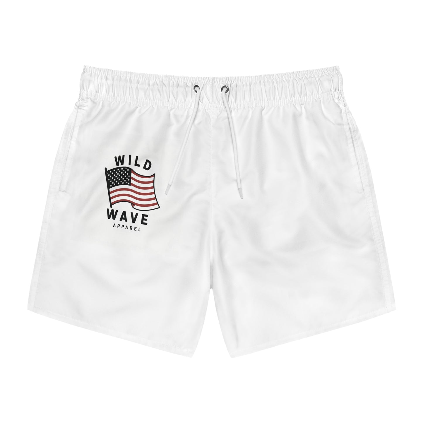 WildWave American Flag Swim Trunks